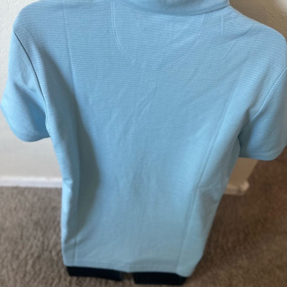 Tommy Bahama Men's Polo Shirt Air Blue Striped Size Small new - Picture 5 of 5